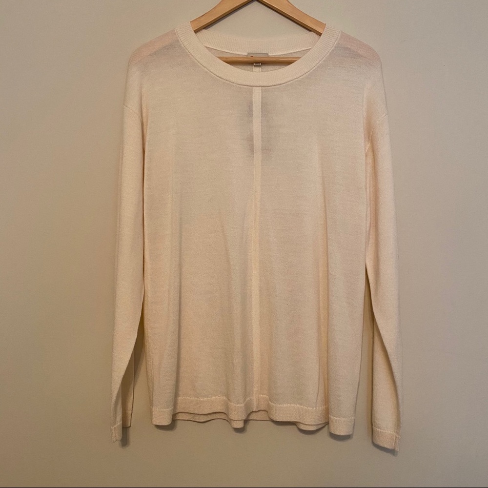 NWT Daniel Cremieux Briana cream wool sweater M